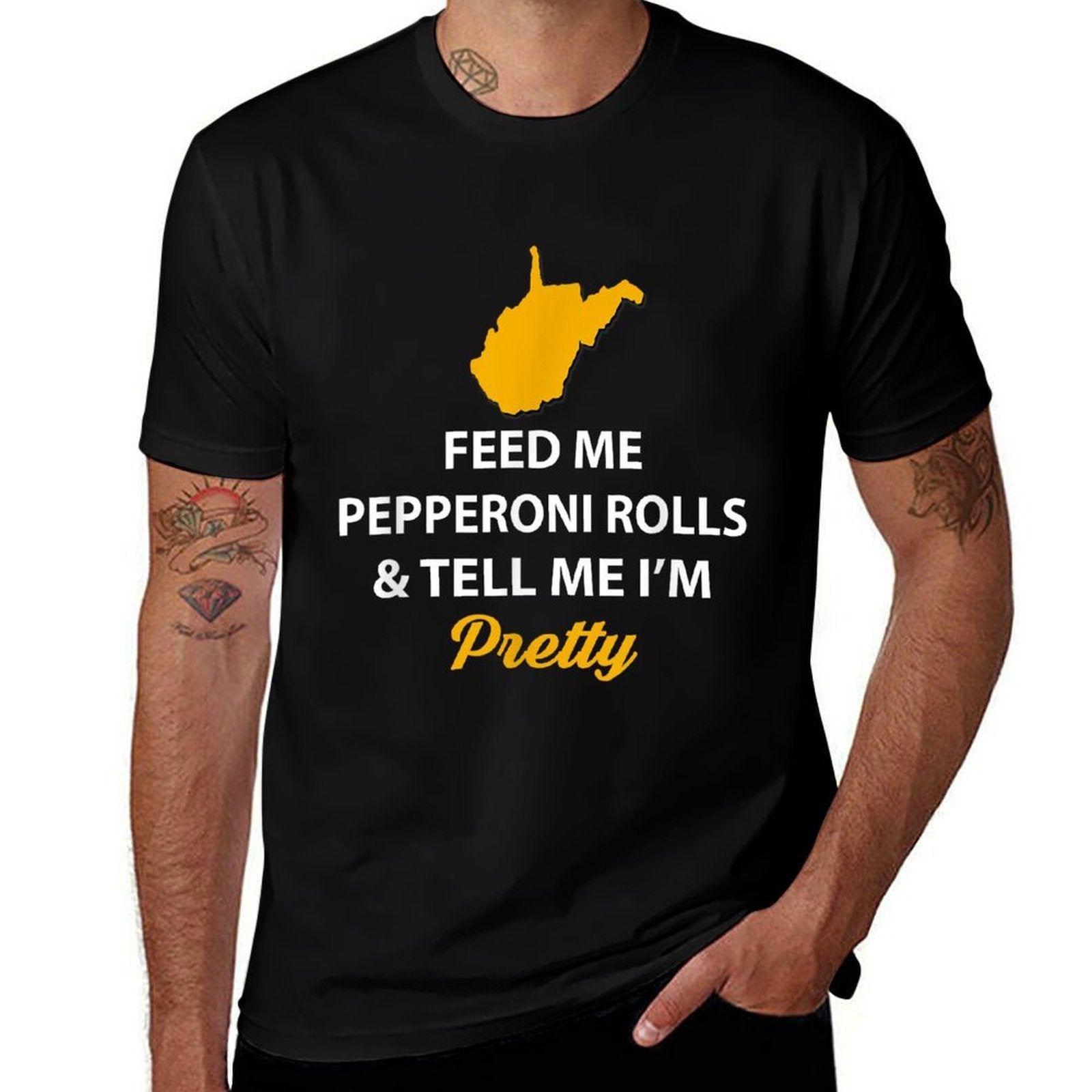 Funny West Virginia Feed Me Pepperoni Rolls Pretty  Classic T-Shirt
