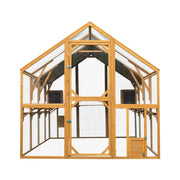 110-Inch Large Outdoor Kitten Playpen Chicken Coop With Waterproof Cover (SAK15370)