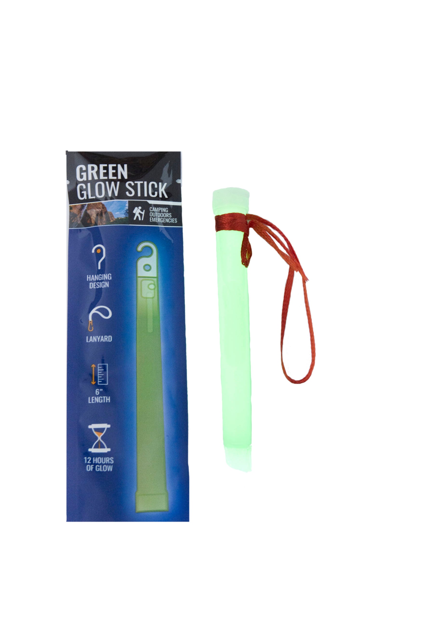 Quake Kits 12-Hour Green Glow Stick | Emergency Bright Light Stick