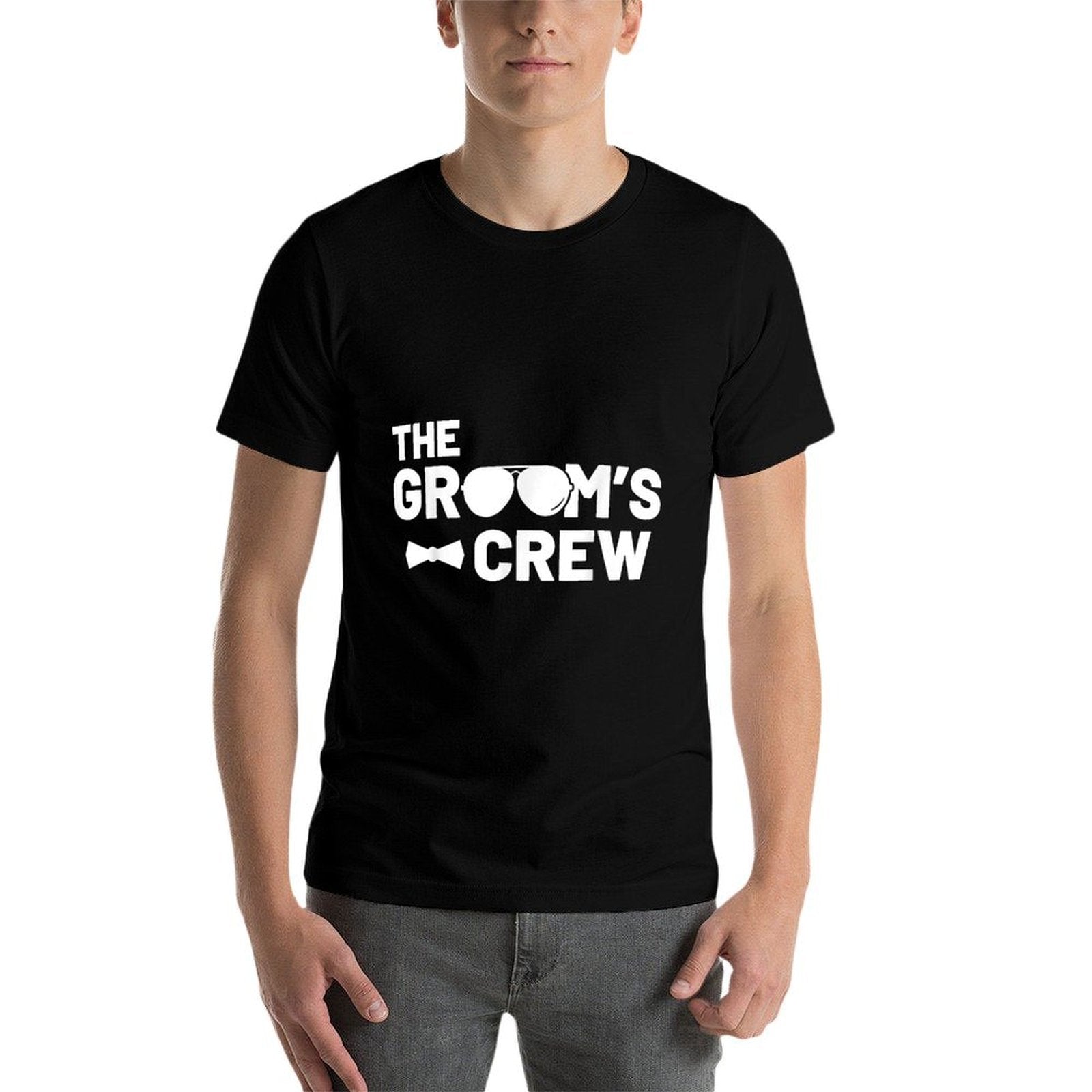Groomsmen Groom Squat Men Bachelor Supplies Party Wedding  Classic T-Shirt