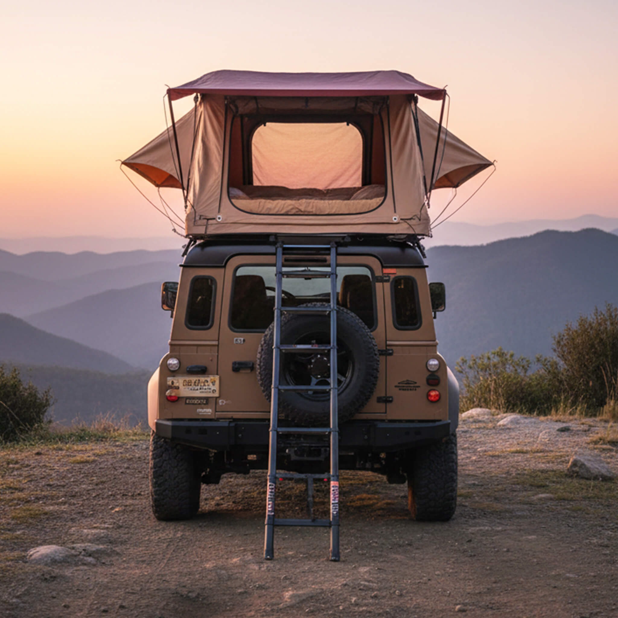 Trailora Summit Soft-Shell Aluminum Rooftop Tent | 2-3 Person | LED + Memory Foam