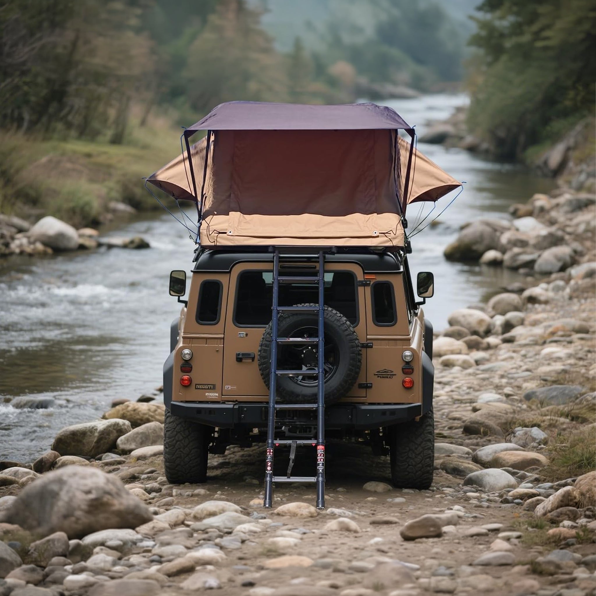 Trailora Summit Soft-Shell Aluminum Rooftop Tent | 2-3 Person | LED + Memory Foam