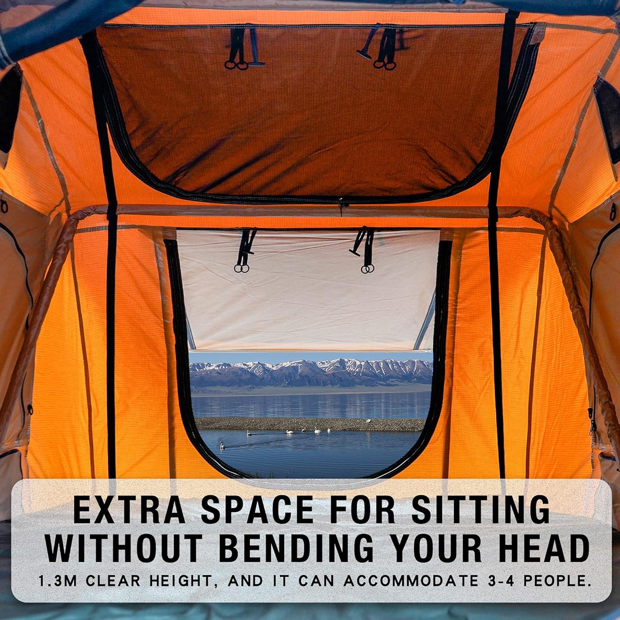 Trailora Summit Soft-Shell Aluminum Rooftop Tent | 2-3 Person | LED + Memory Foam