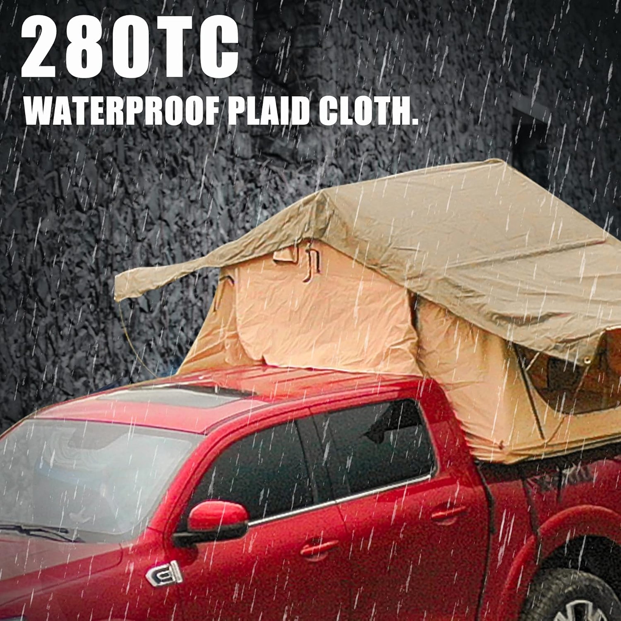 Trailora Summit Soft-Shell Aluminum Rooftop Tent | 2-3 Person | LED + Memory Foam