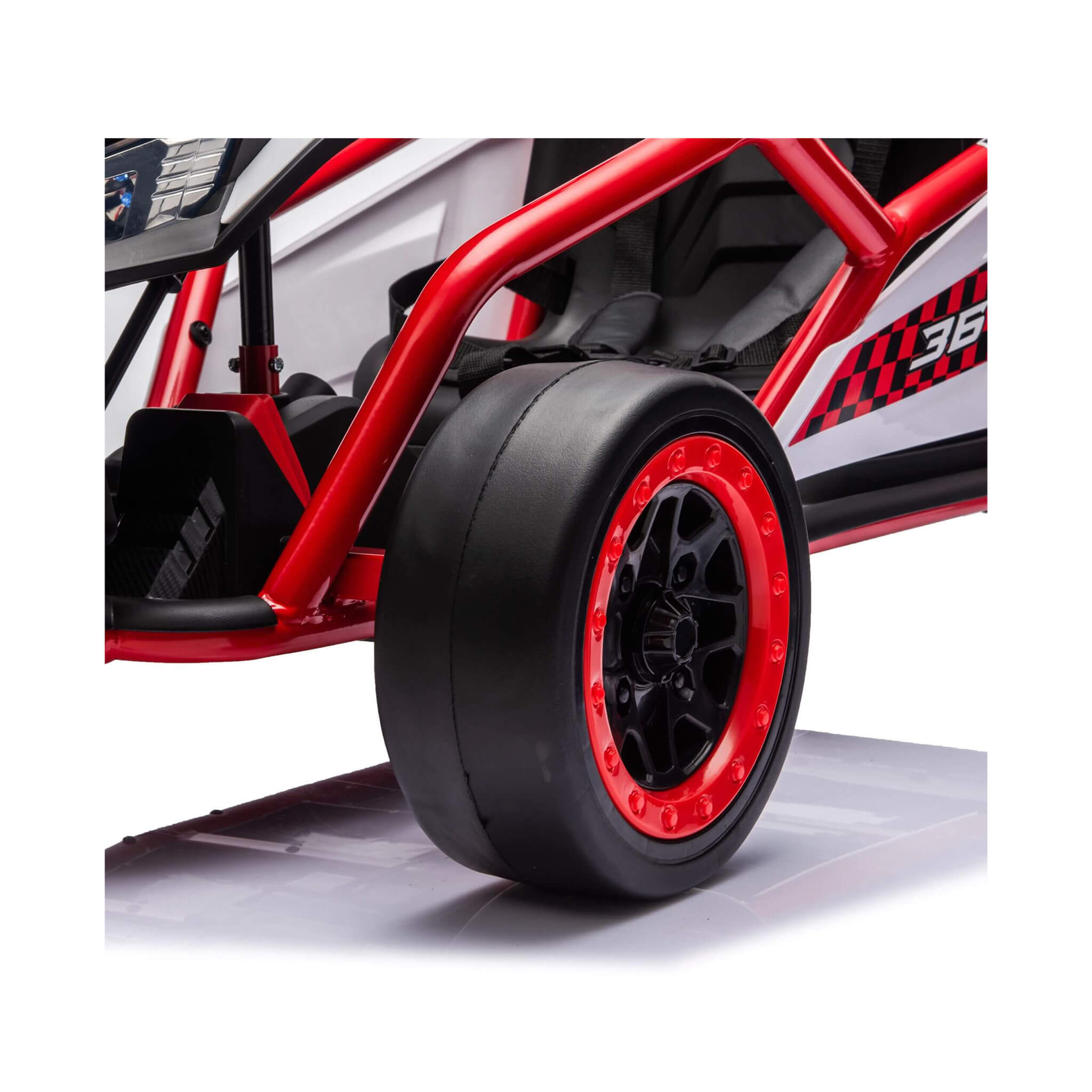 24V 400W Kids Electric Drift Go-Kart With Roll Cage, Bluetooth And Safety Harness (SAK82435)