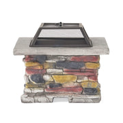 Alora 28-Inch Premium Outdoor Wood Burning Magnesium Oxide Fire Pit With Lid (SAK75214)