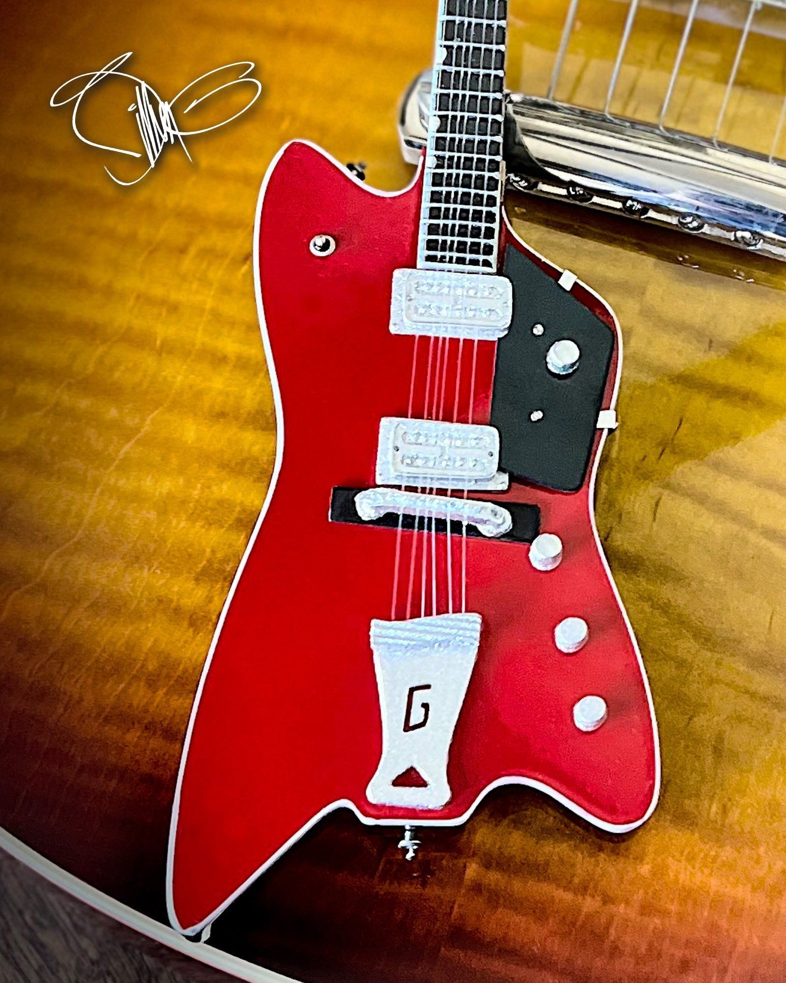 Billy F Gibbons OFFICIALLY LICENSED Signature Mini Guitar Model Collection - SET OF 3