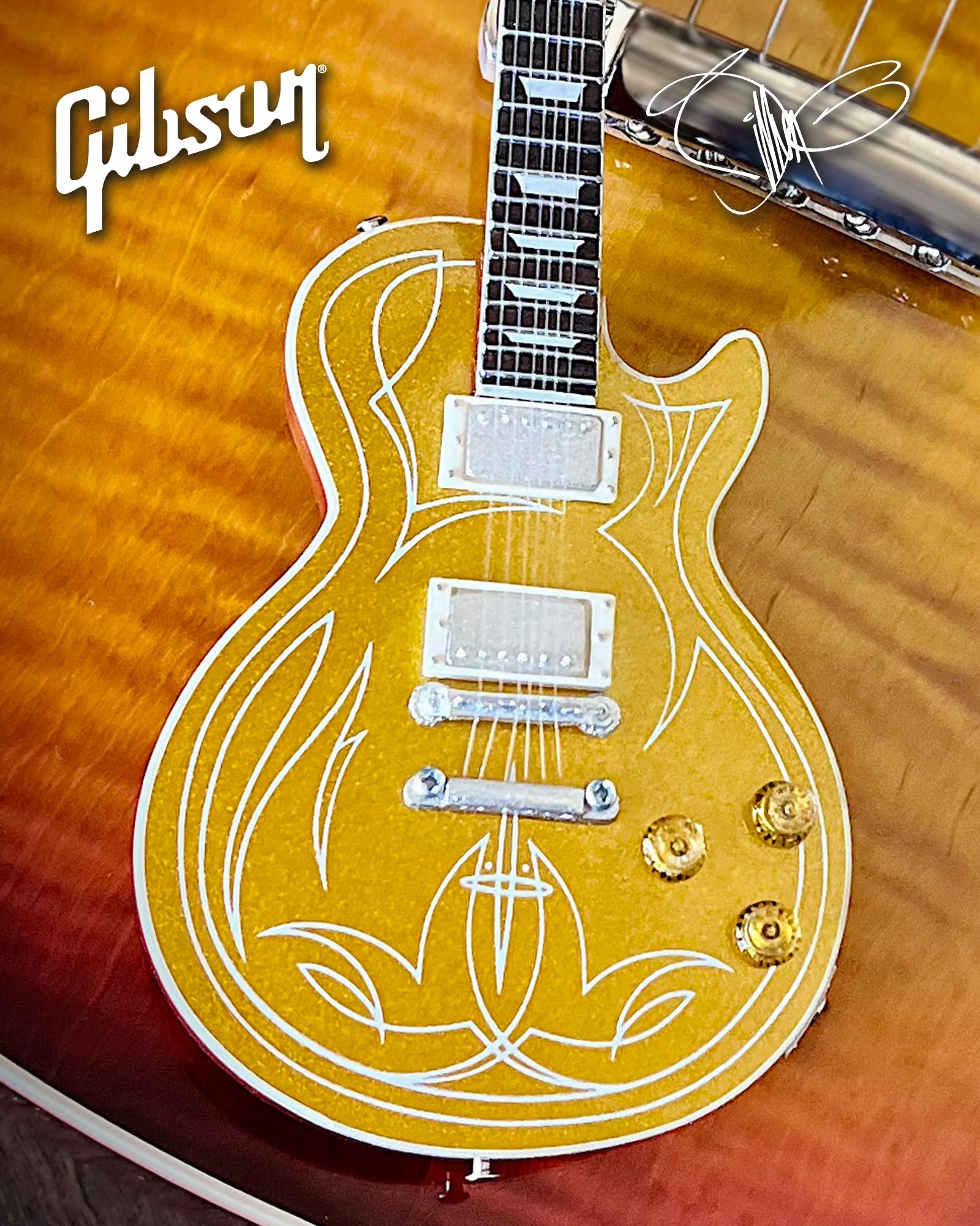 Billy F Gibbons OFFICIALLY LICENSED Signature Mini Guitar Model Collection - SET OF 3