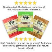 Craft Pork Jerky Sampler - 1 pack of each flavor (3 total)