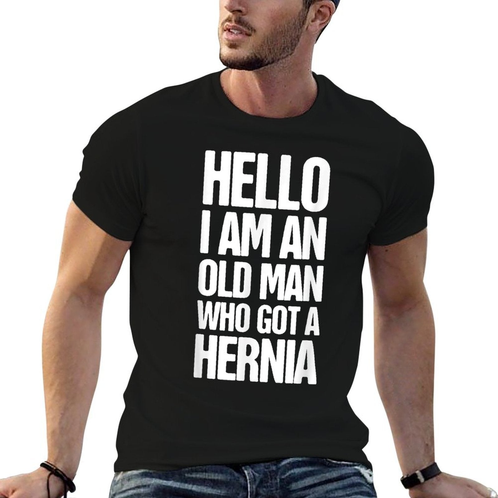 Hello  Funny Hernia Surgery Present - Hernia  Easy-care T-Shirt