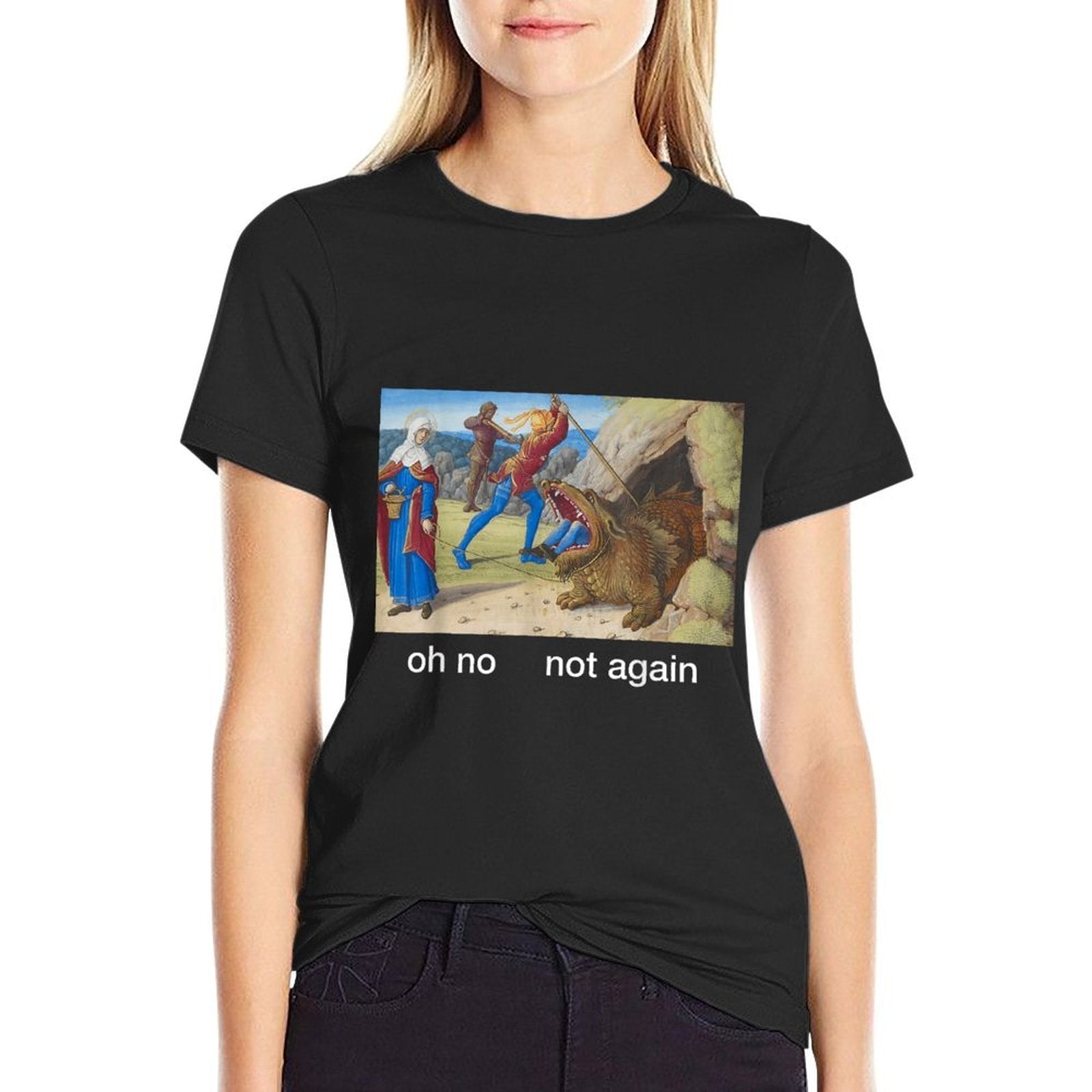 Medieval Classic Art Meme Goth Joke Ironic Funny Graphic  Versatile T-Shirt