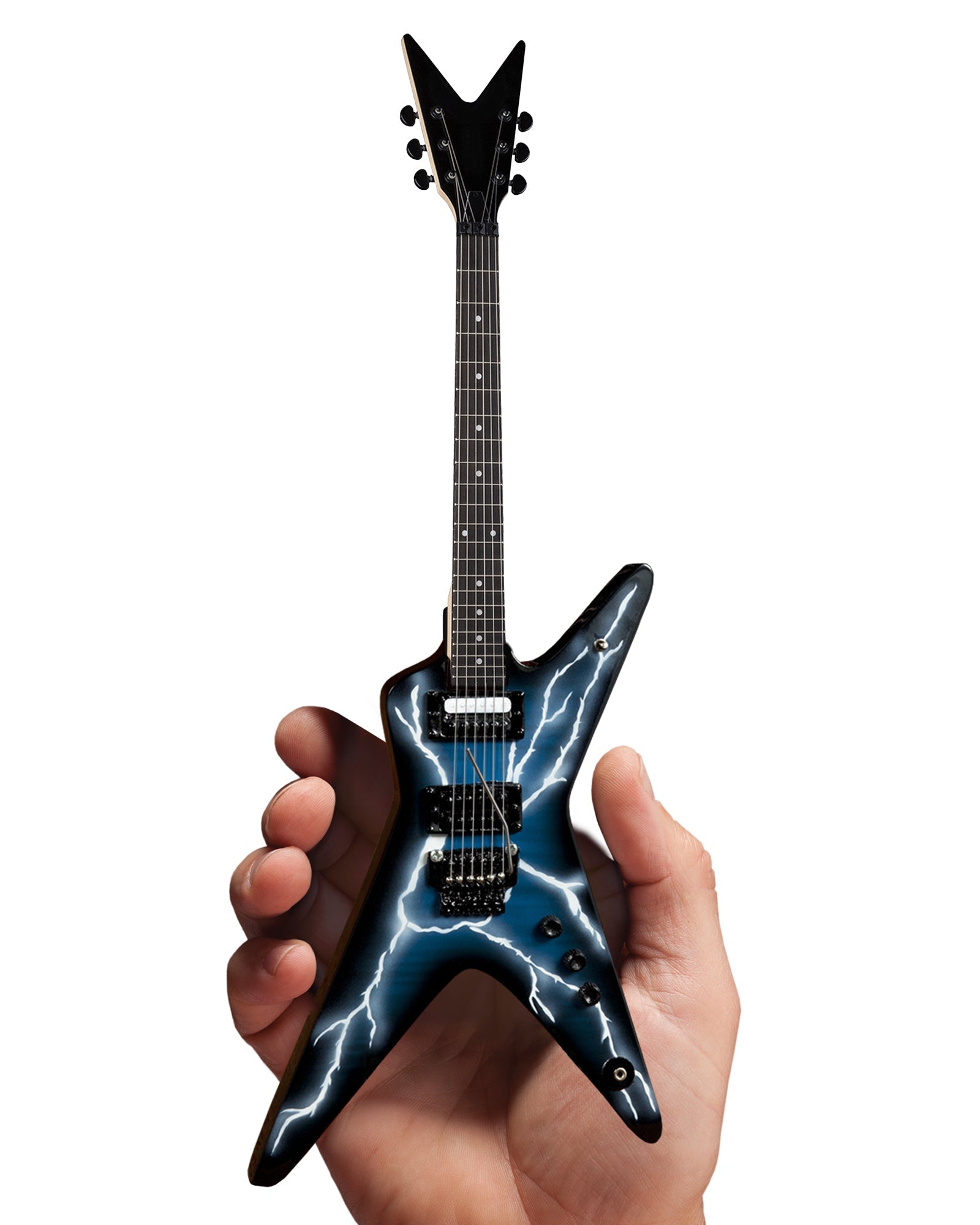 Licensed Dimebag Darrell Signature Lightning Bolt Miniature Guitar Replica