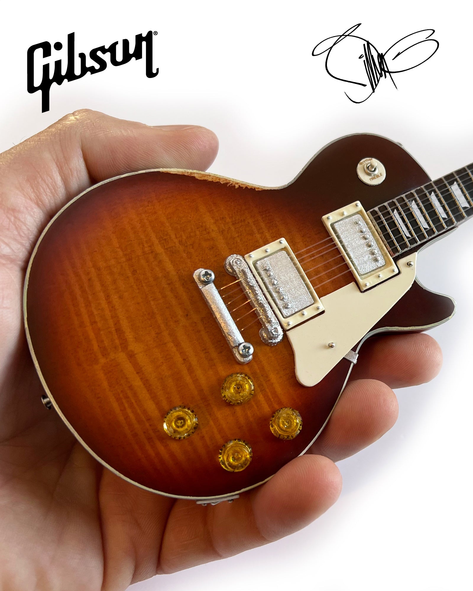 Billy F Gibbons Aged "Pearly Gates" Gibson Les Paul Mini Guitar Model