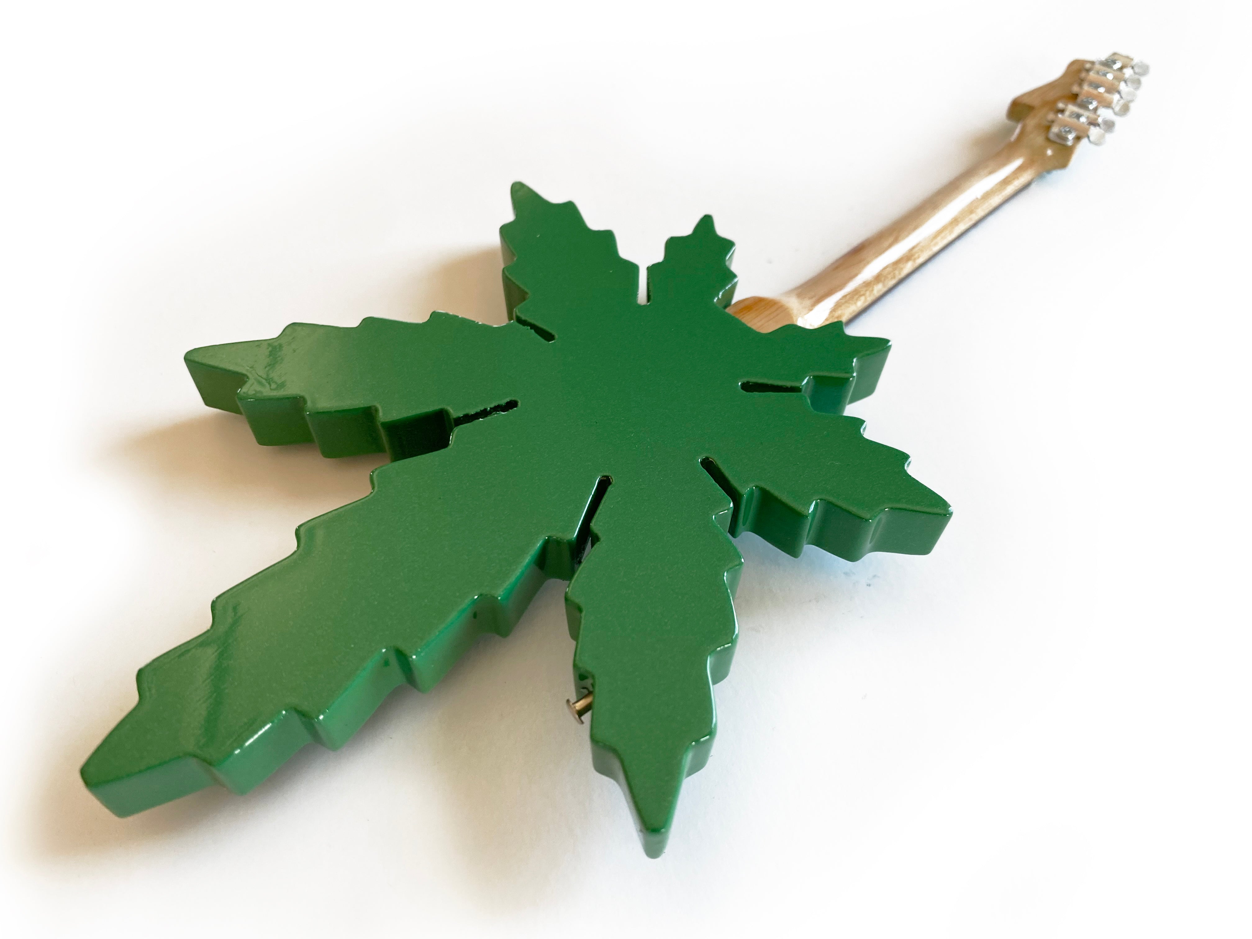 Sweet Leaf Guitars® Mary Jane Marijuana Shape Miniature Guitar Model - Tommy Chong