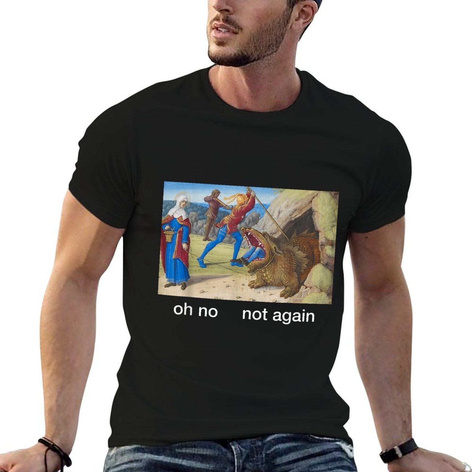 Medieval Classic Art Meme Goth Joke Ironic Funny Graphic  Versatile T-Shirt