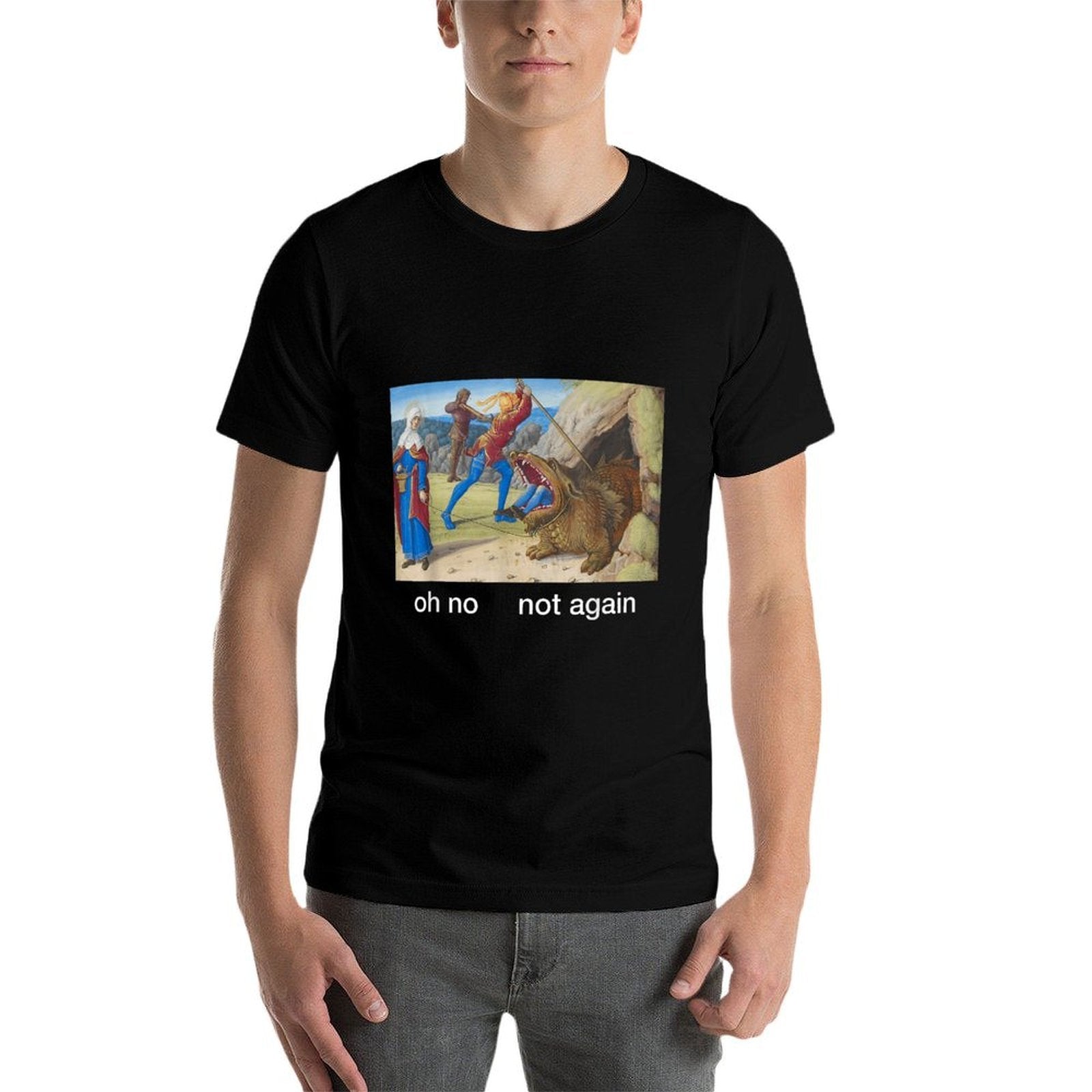 Medieval Classic Art Meme Goth Joke Ironic Funny Graphic  Versatile T-Shirt