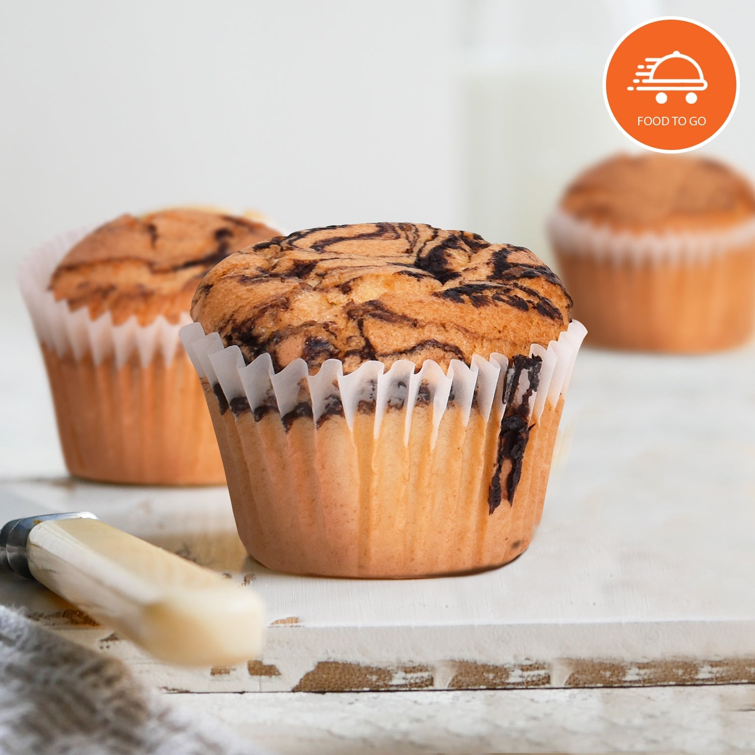 Carbolicious Marble Muffin Home-Style Low-Carb Sugar Free - 6 Pack - 3g Net Carbs per Muffin