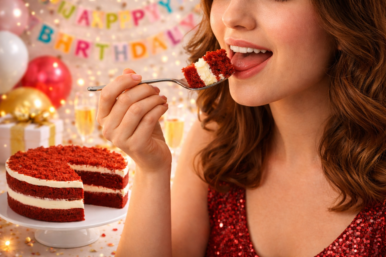 AnAndy and Sugar-Free Red Velvet Cake, 2.4 lb – Belgian Cocoa, Sugar-Free Cream Cheese Frosting, Keto & Diabetic-Friendly Birthday Gift