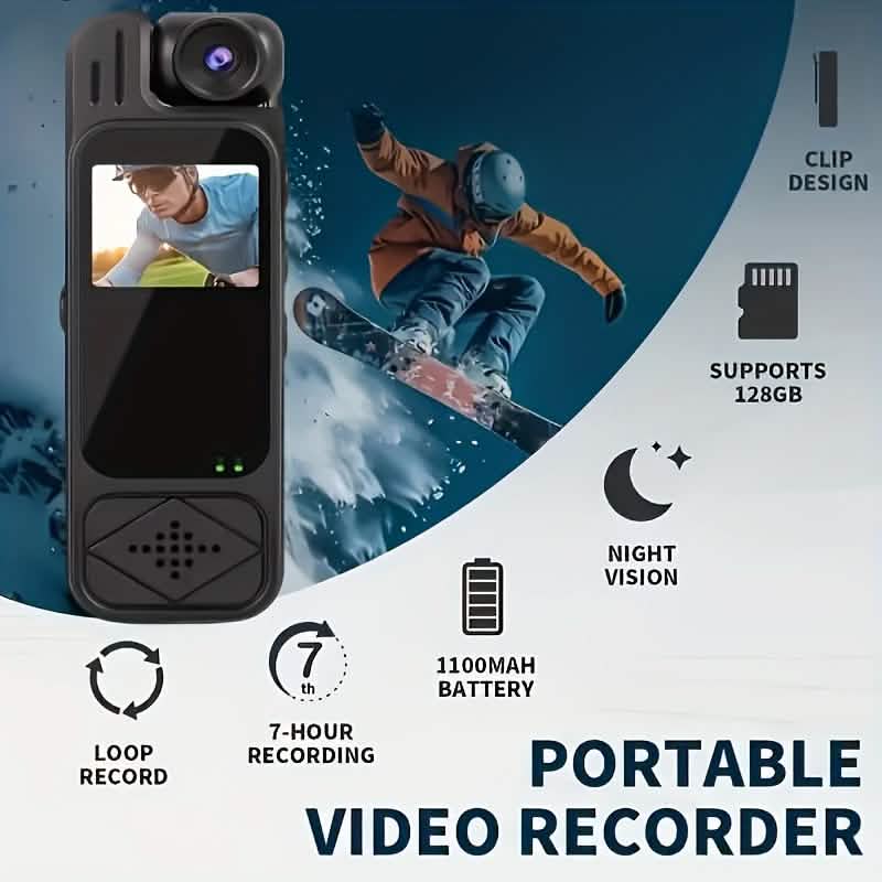 Premium Portable Body Camera Recorder – HD, SD Card Compatible
