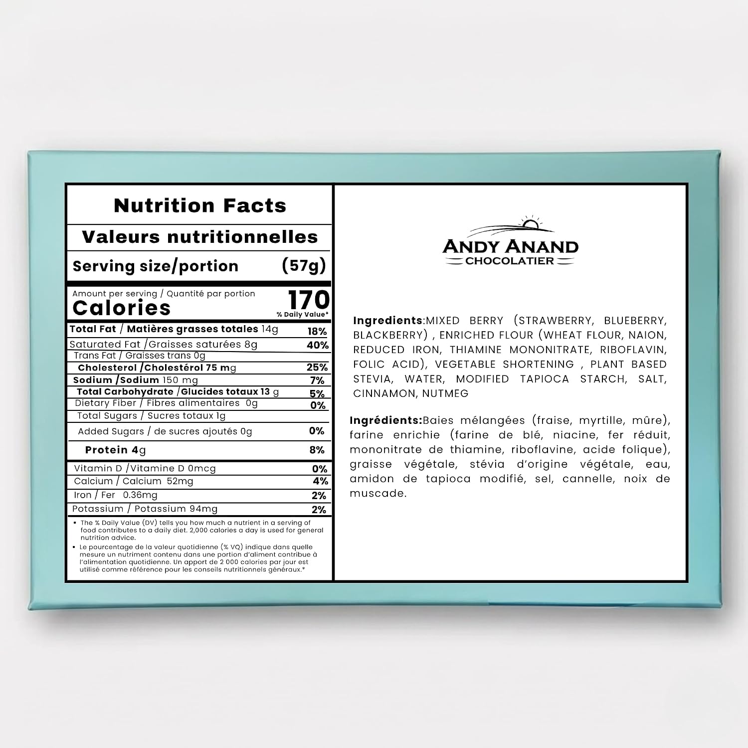 Andy Anand Sugar-Free Cake Sampler, 4 Flavors, 3.7 lb – Keto & Diabetic-Friendly, Cookies & Cream, Chocolate, Blueberry & Pineapple Gift