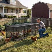 83-Inch Heavy-Duty Outdoor Metal Chicken Coop (SAK24679)