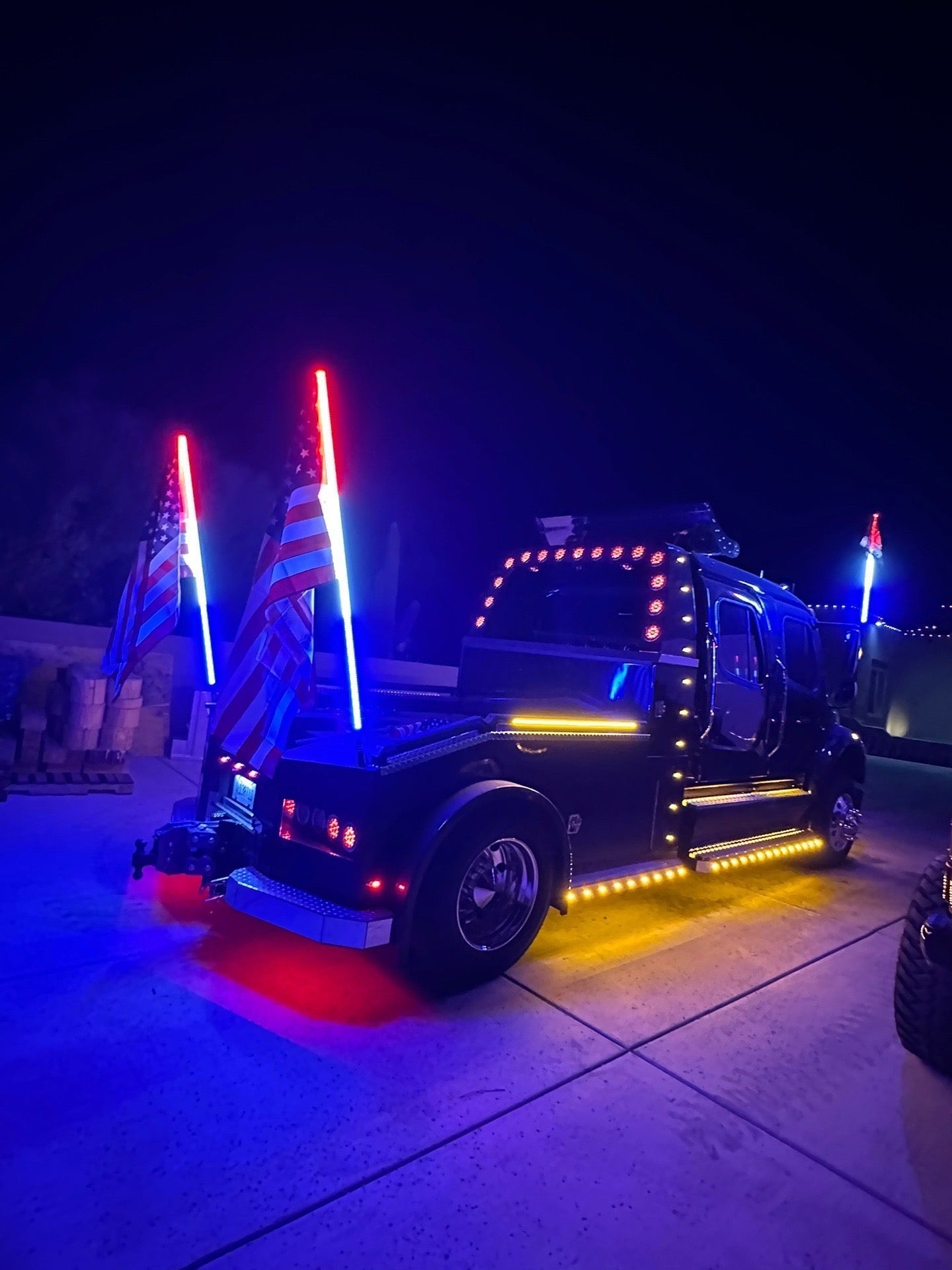 Game Changer LED Whip Set - Red, White & Blue Edition
