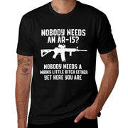 Nobody Needs An AR-15 Funny Pro Gun Red Dot AR  Vintage-inspired T-Shirt