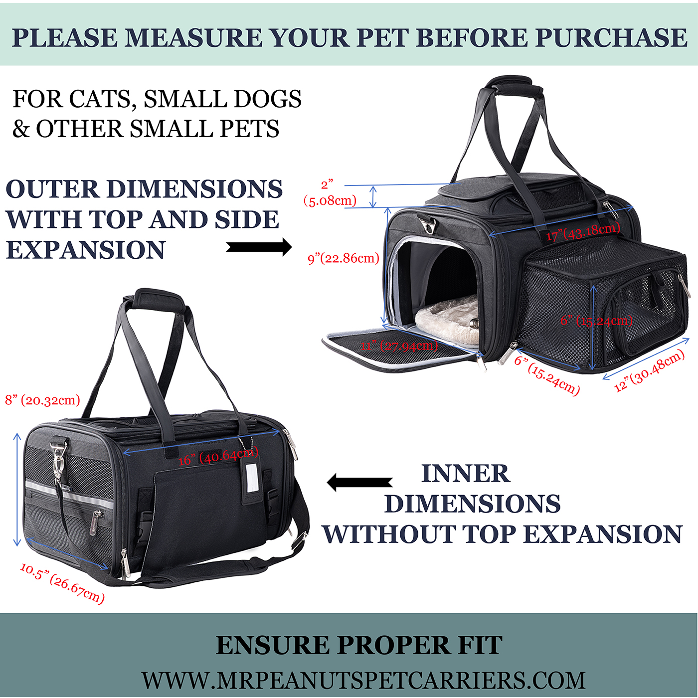 Mr. Peanut's Gold Series Mini Expandable Pet Carrier V3.0 - Landing August 15th