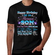 Happy Heavenly Birthday Up In Heaven To My Son, Missing Son  Breathable T-Shirt