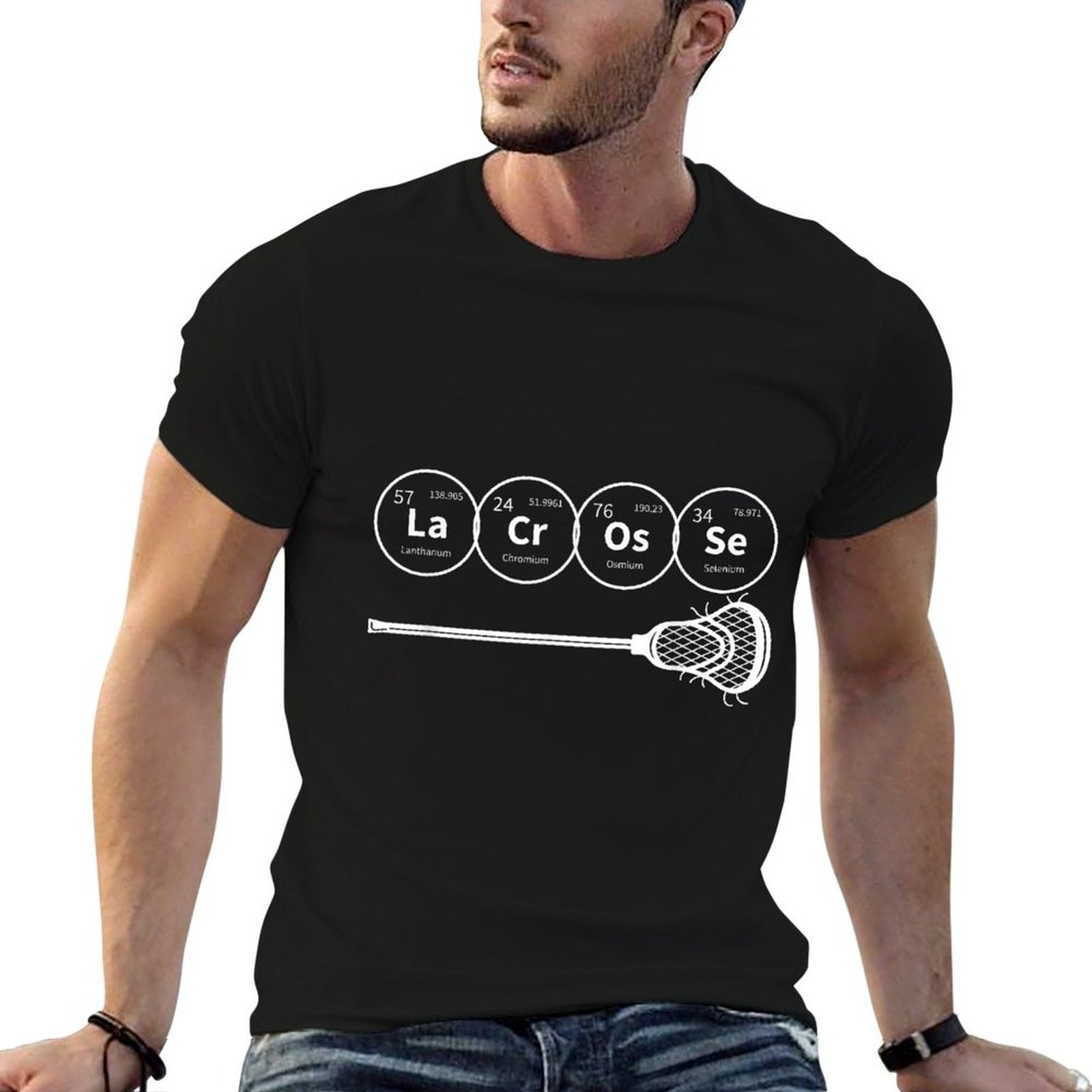 Lacrosse Periodic Table of Elements Chemistry Gift  Trendy Pattern T-Shirt