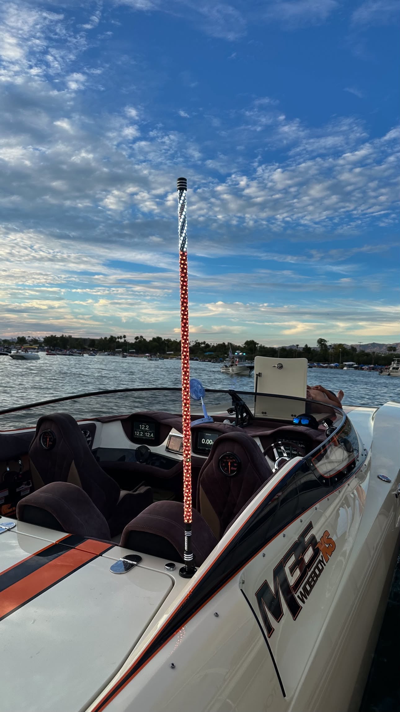 Marshin Whips V2 RGBW LED Boat Whip | High-Visibility Marine Lighting | 2ft-4ft