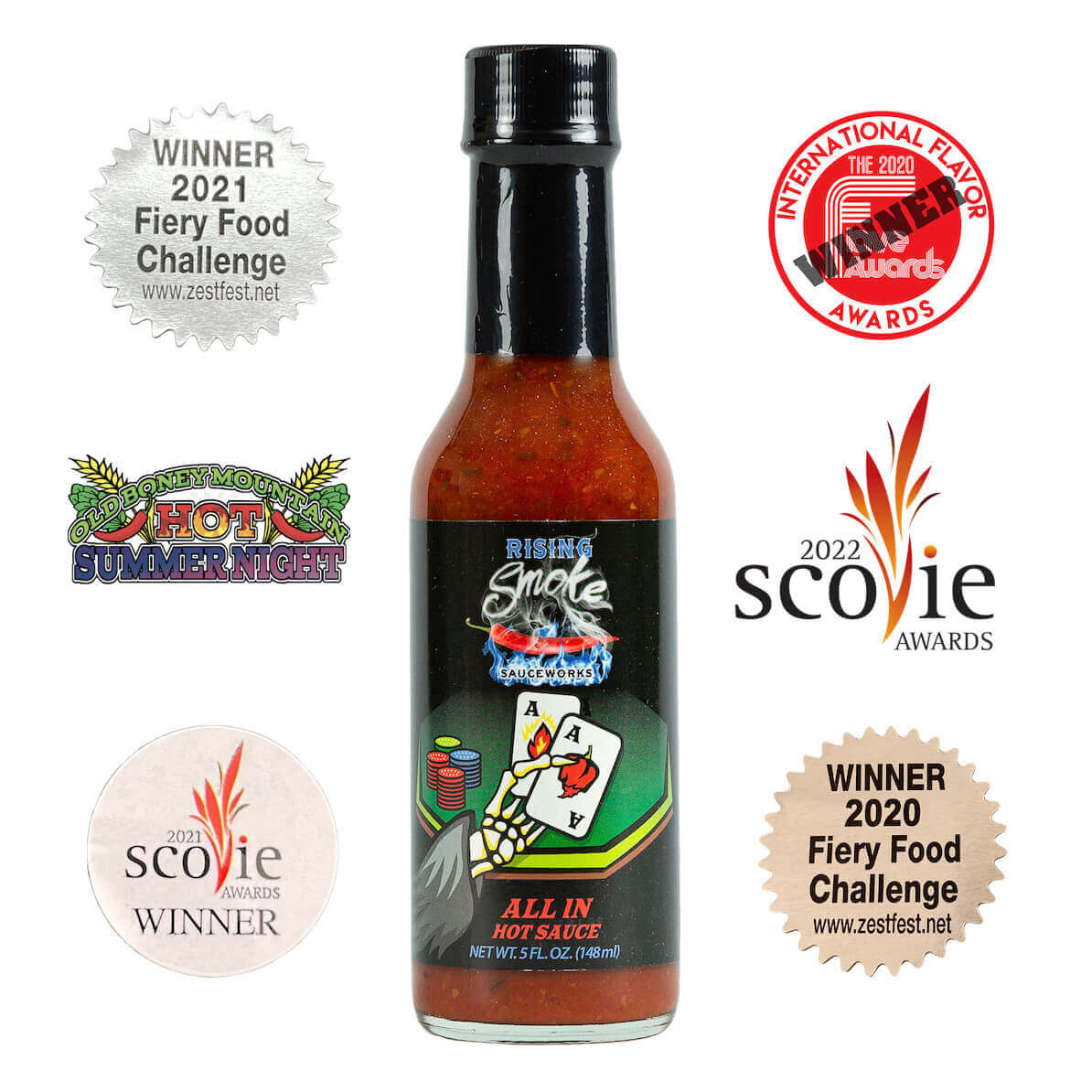 All In - Smoked Reaper Ghost Pepper Hot Sauce (XXX Hot)