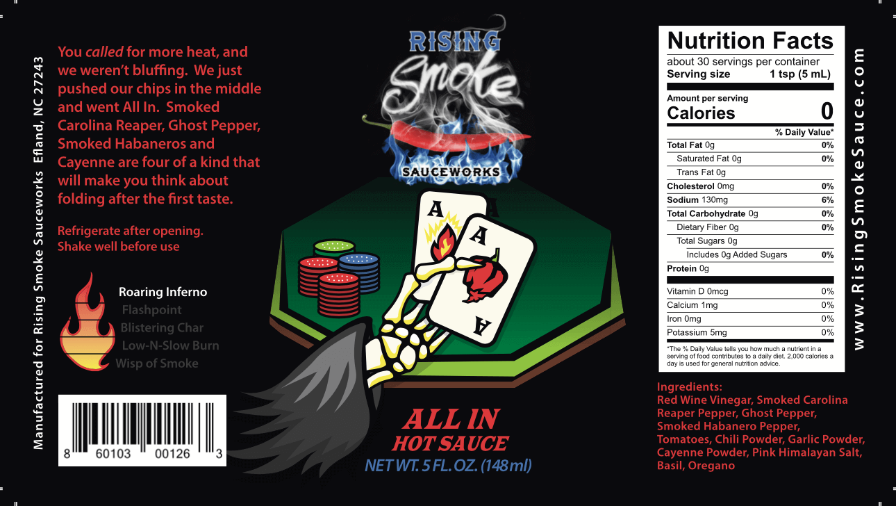 All In - Smoked Reaper Ghost Pepper Hot Sauce (XXX Hot)