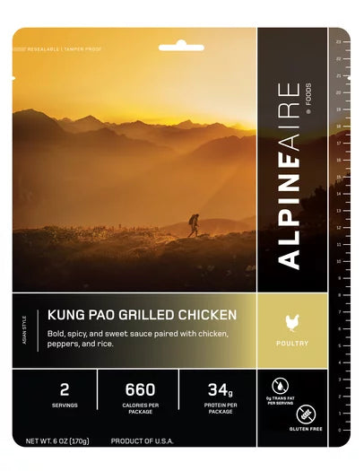 AlpineAire Kung Pao Grilled Chicken | Gluten-Free Cook-in-Pouch Meal