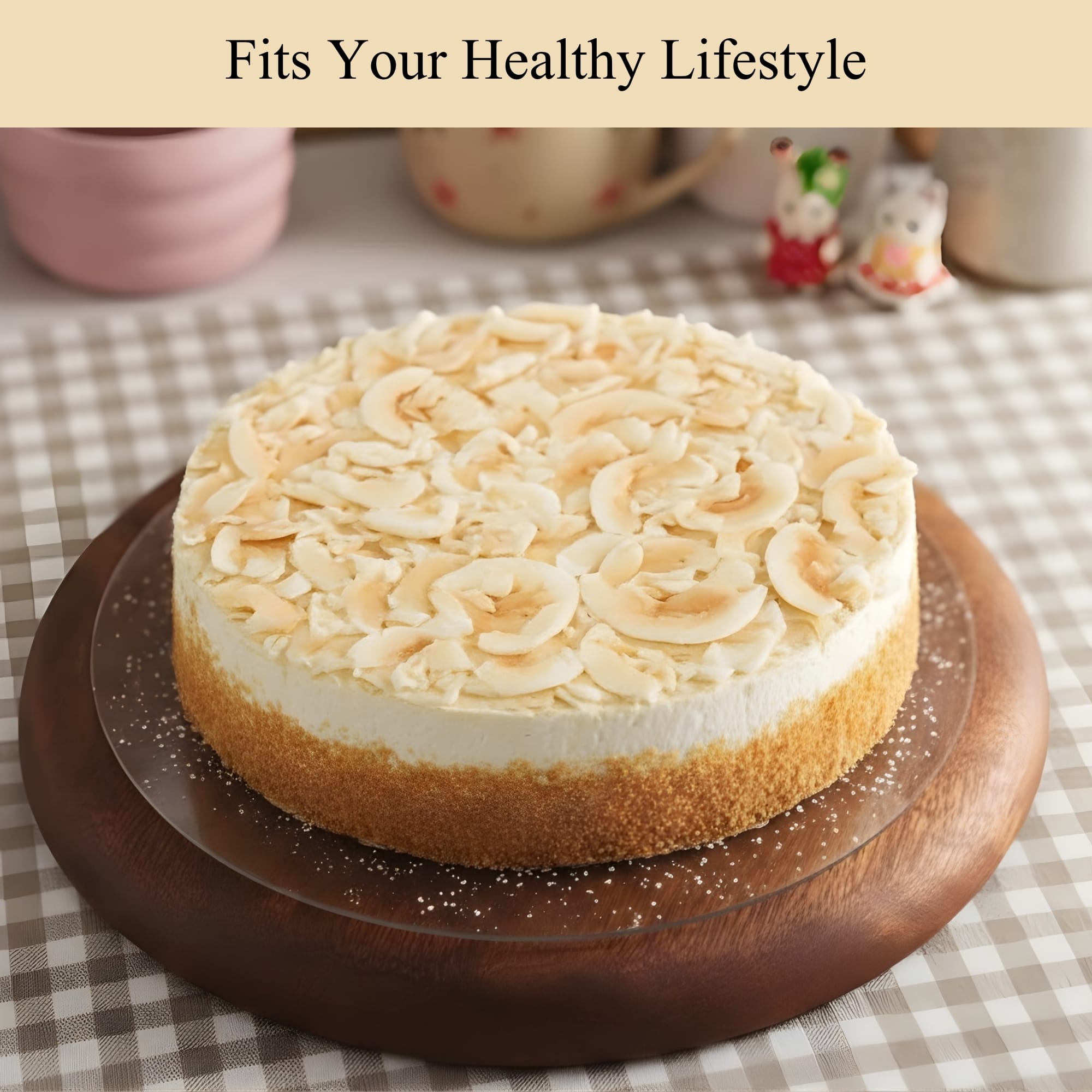Andy Anand Lemon Coconut Cake, 9-Inch, 2.9 lb – Vegan Gluten-Free & Dairy-Free, Fresh Meyer Lemon & Toasted Coconut, Birthday & Holiday Gift