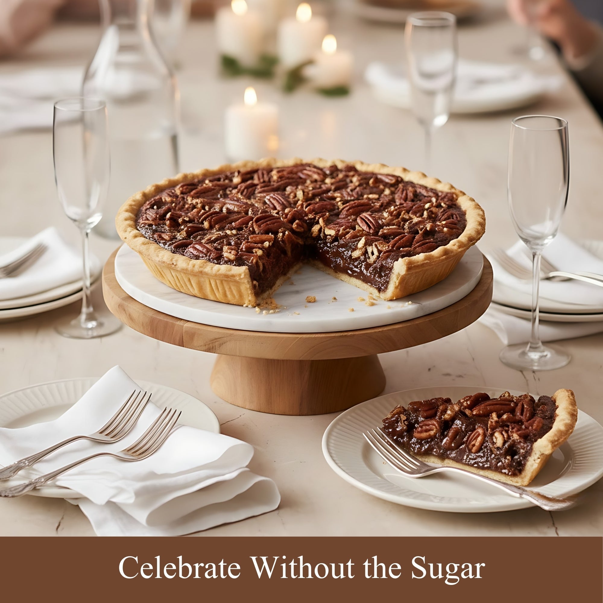 Andy Anand Sugar-Free Dark Chocolate Pecan Pie, 2 lb – Keto & Diabetic-Friendly, Real Toasted Pecans, Flaky Crust, Birthday & Holiday Gift