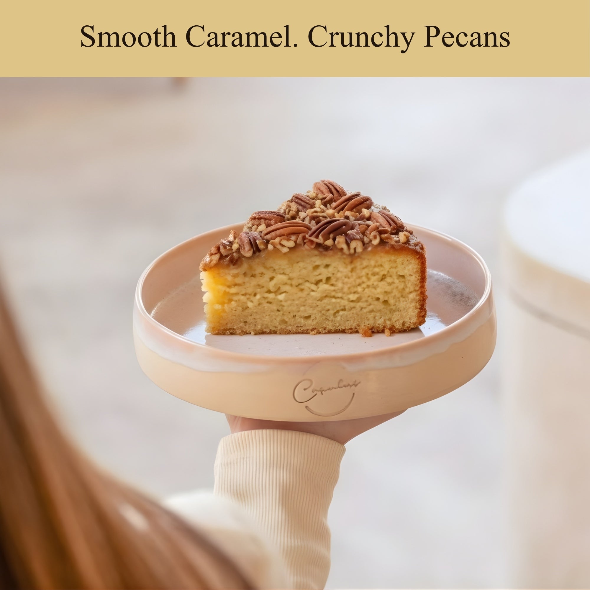 Andy Anand Sugar-Free Gluten-Free Caramel Pecan Cake, 9-Inch, 2.8 lb – Keto & Diabetic-Friendly, Natural Sweetener, Birthday Gift Box