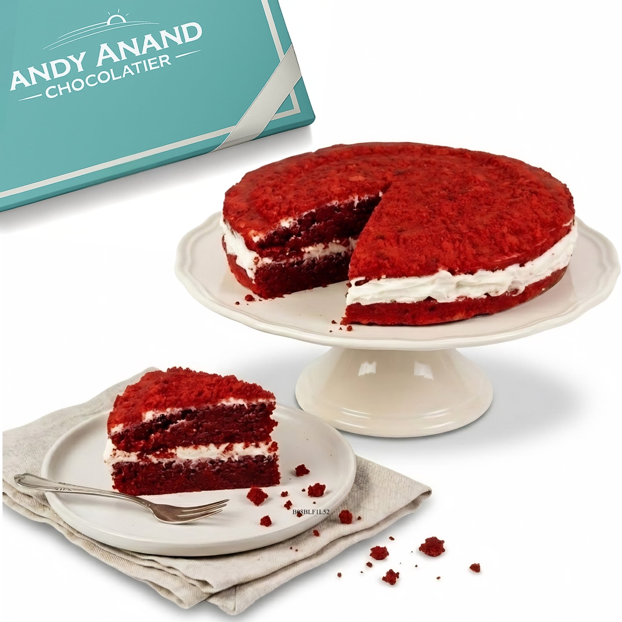 AnAndy and Sugar-Free Red Velvet Cake, 2.4 lb – Belgian Cocoa, Sugar-Free Cream Cheese Frosting, Keto & Diabetic-Friendly Birthday Gift