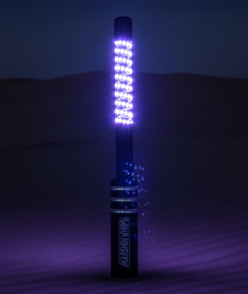 Big Moe Pink Edition LED Whips | Solid Color High-Output Safety Whips | Pair