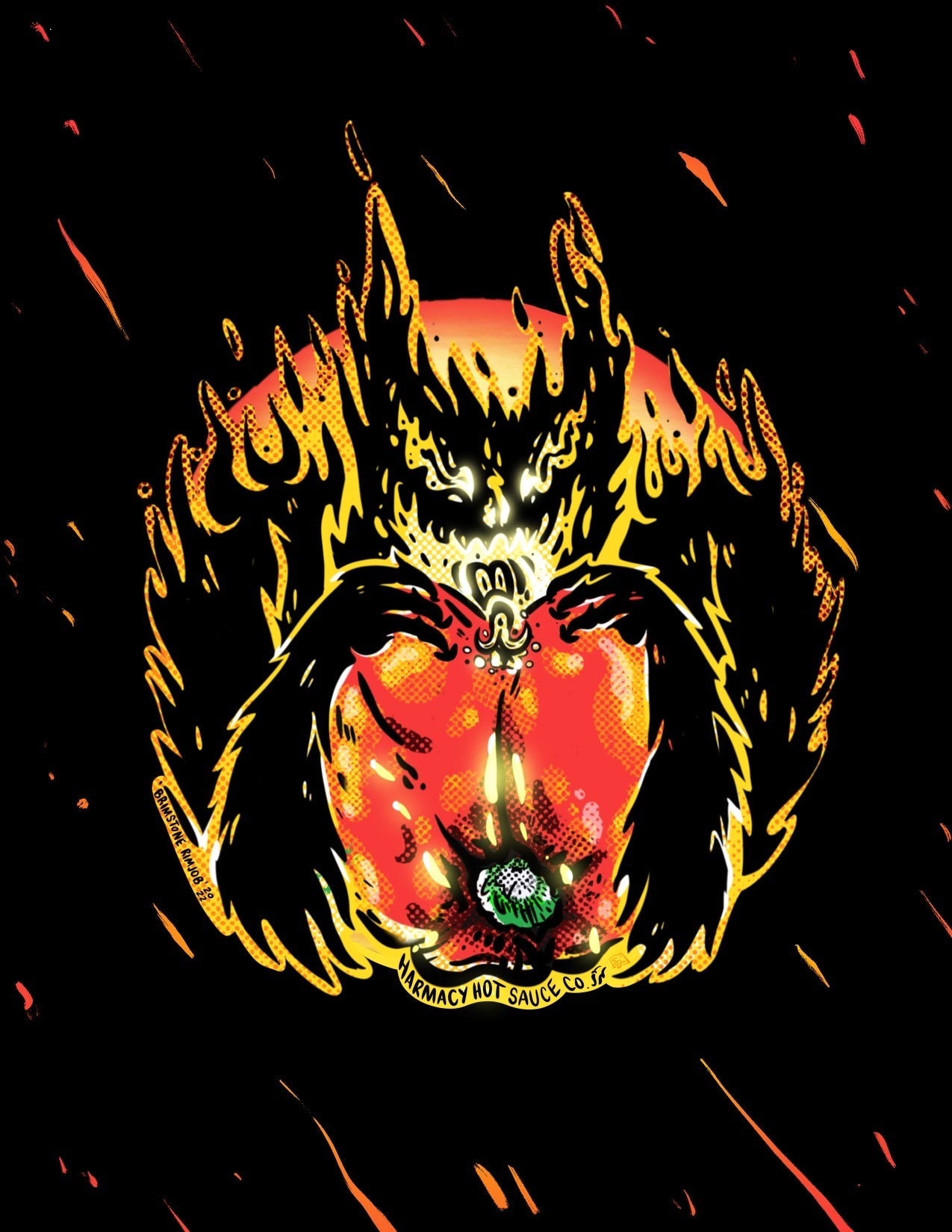 Brimstone Inferno - Extra Hot Roasted Red Pepper & Tahini (9oz)