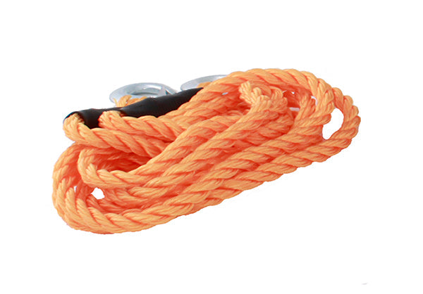 Quake Kits 13ft Tow Rope with Hooks | 6000 lbs Max Tension