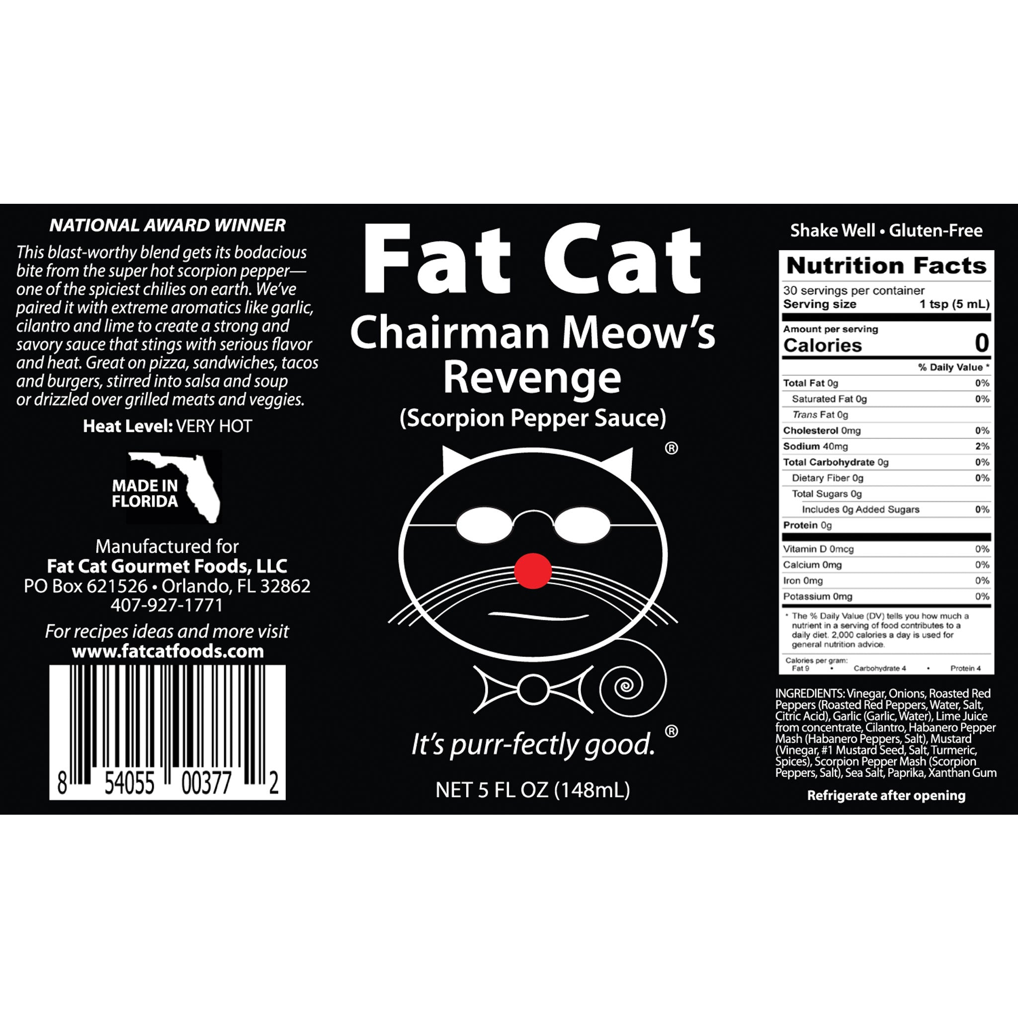 Chairman Meow's Revenge Scorpion Pepper Sauce