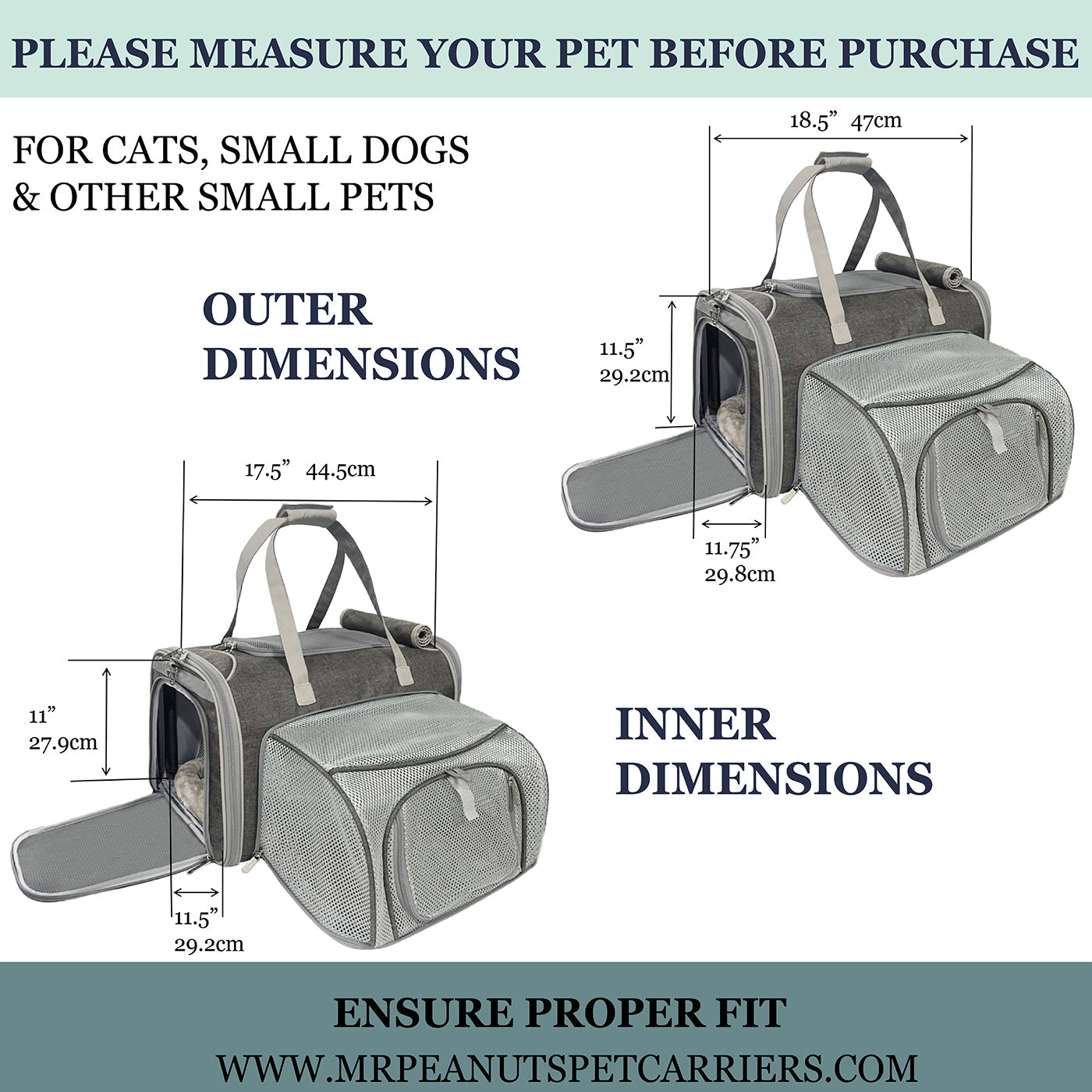 Mr. Peanut's Gold Series Expandable Pet Carrier V3.0 - Out of Stock Colors Landing Late August