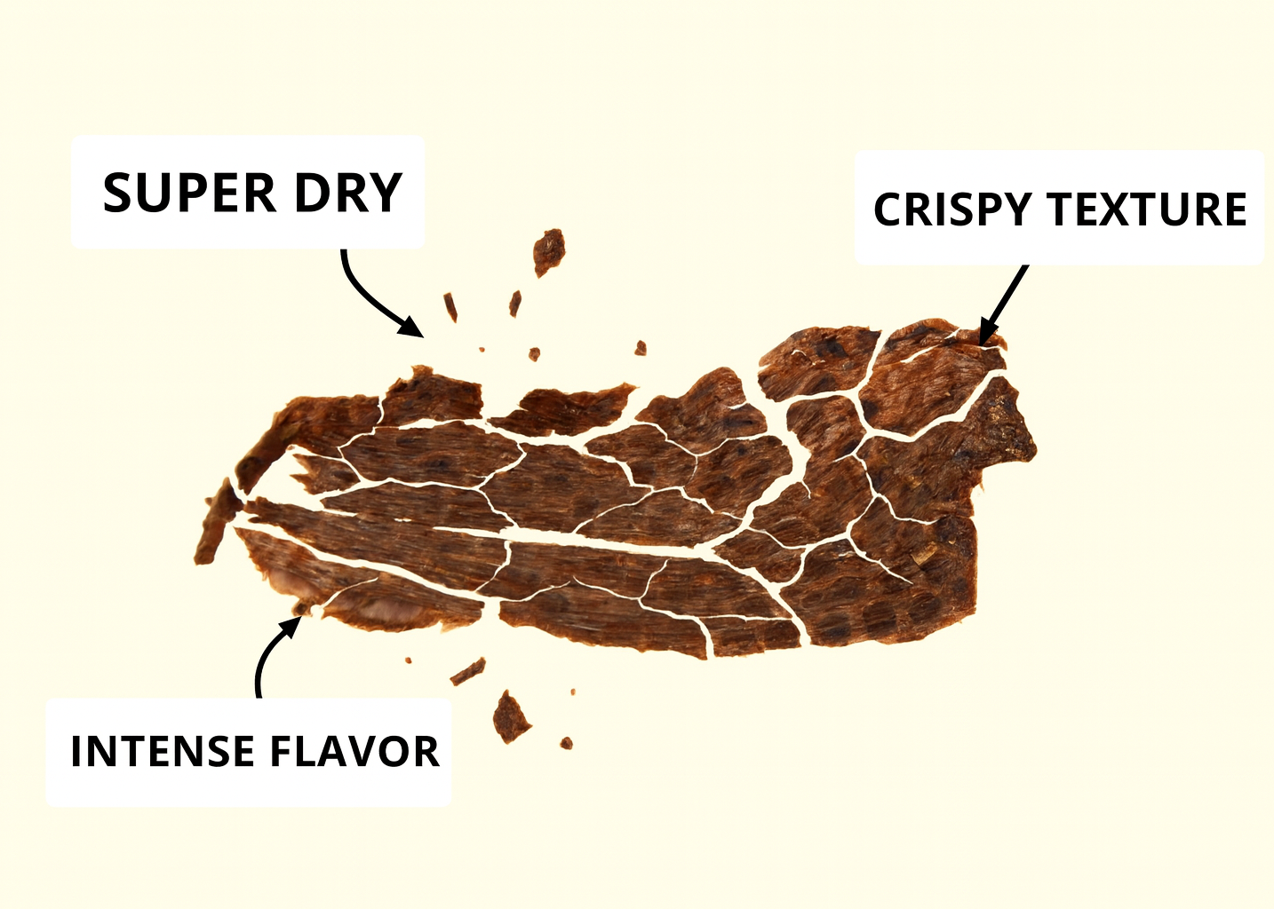 GrazeOn Green Chile Beef Jerky Crisps- High Protein, No Sugar, Crunchy Air-Dried Meat Snack, All-Natural - 2.0 oz