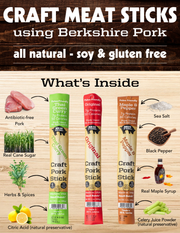 Craft Pork Snack Stick Sampler (3 sticks total)
