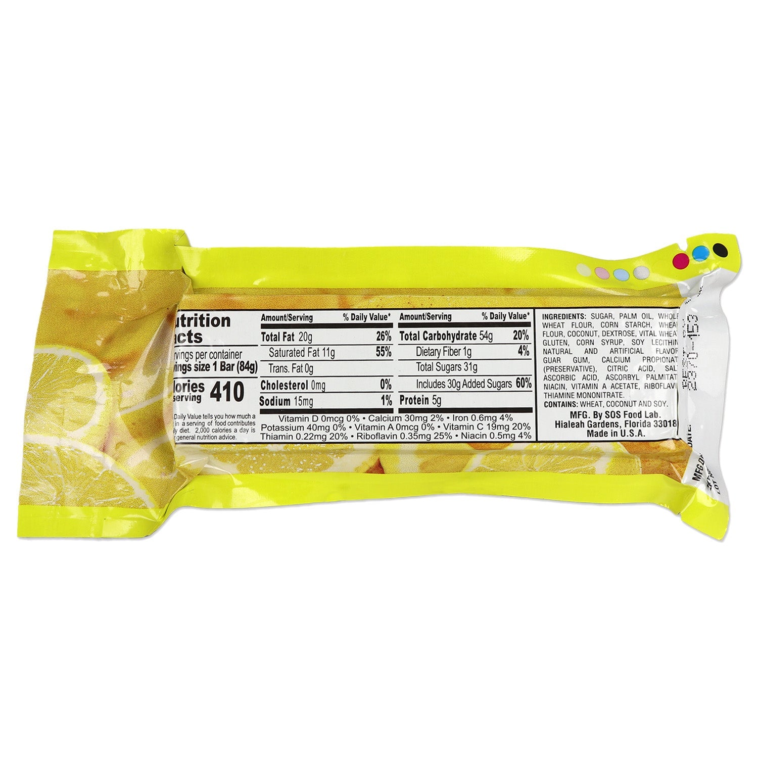 Millennium Energy Bar Lemon 400 Calories