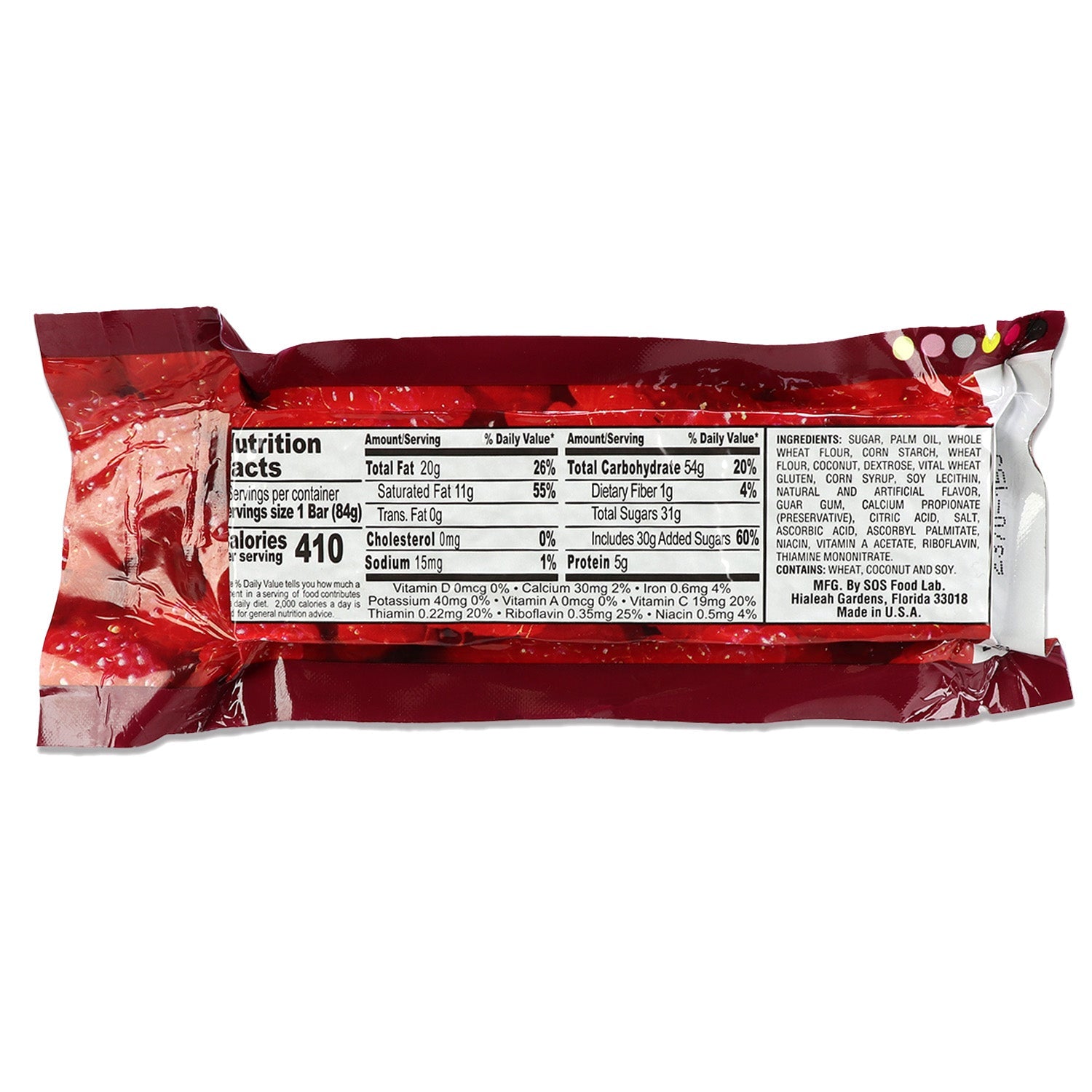 Millennium Energy Bar Raspberry 400 Calories