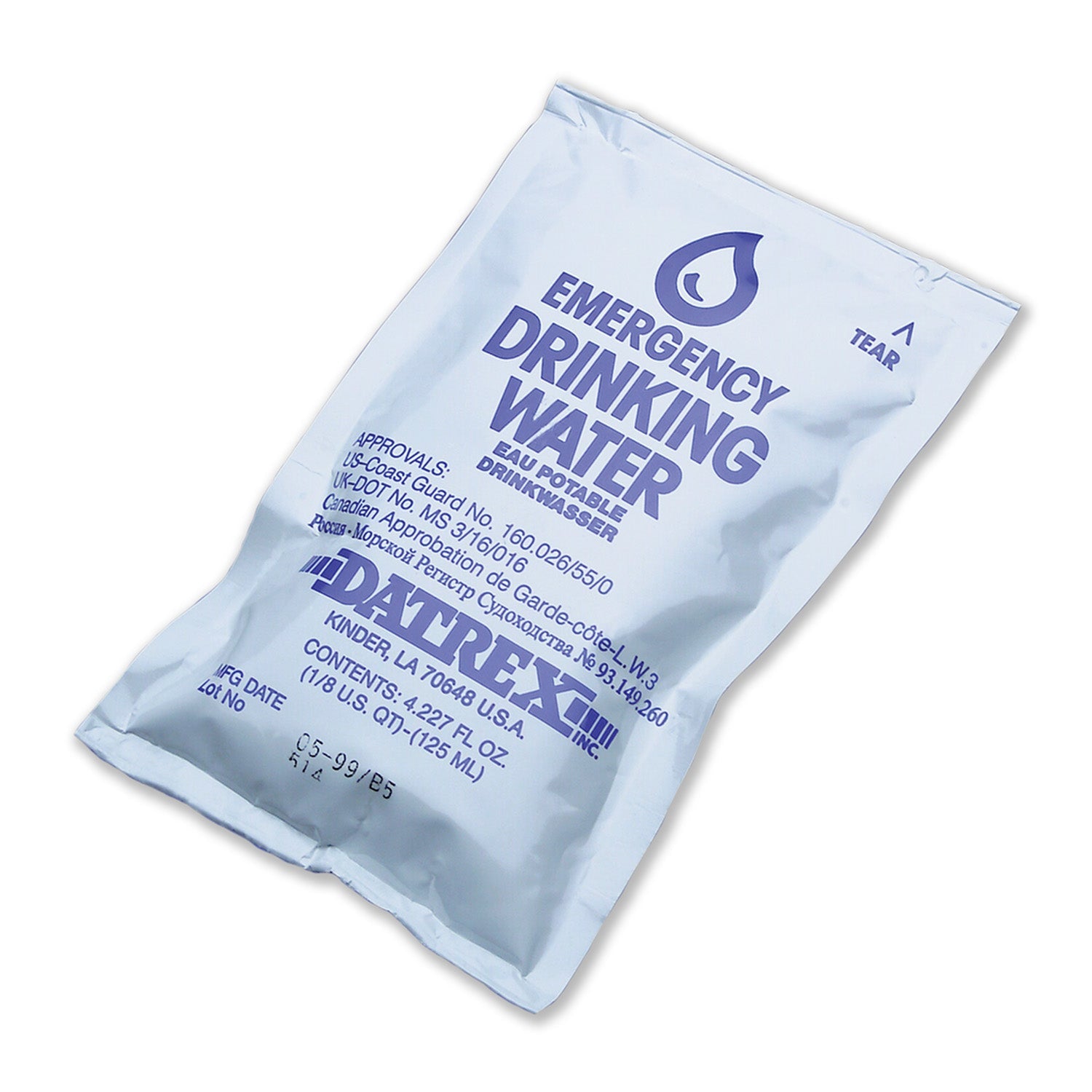 Six Pack of Water Pouches - Long Shelf Life