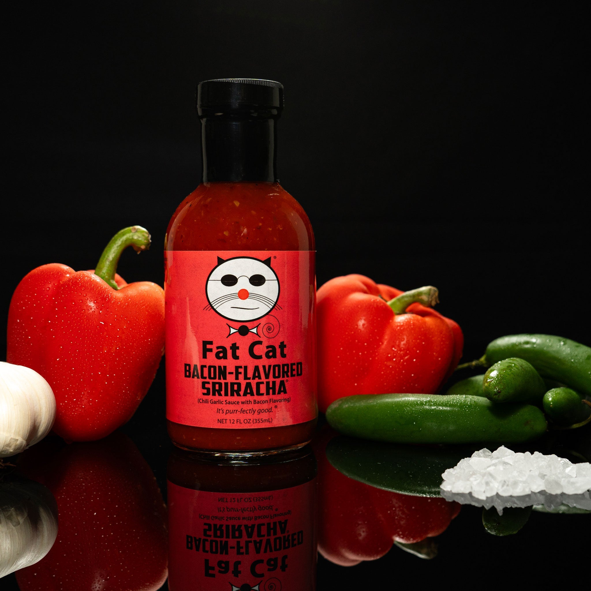 Bacon-Flavored Sriracha Chili Garlic Sauce with Bacon Flavoring (Vegan)