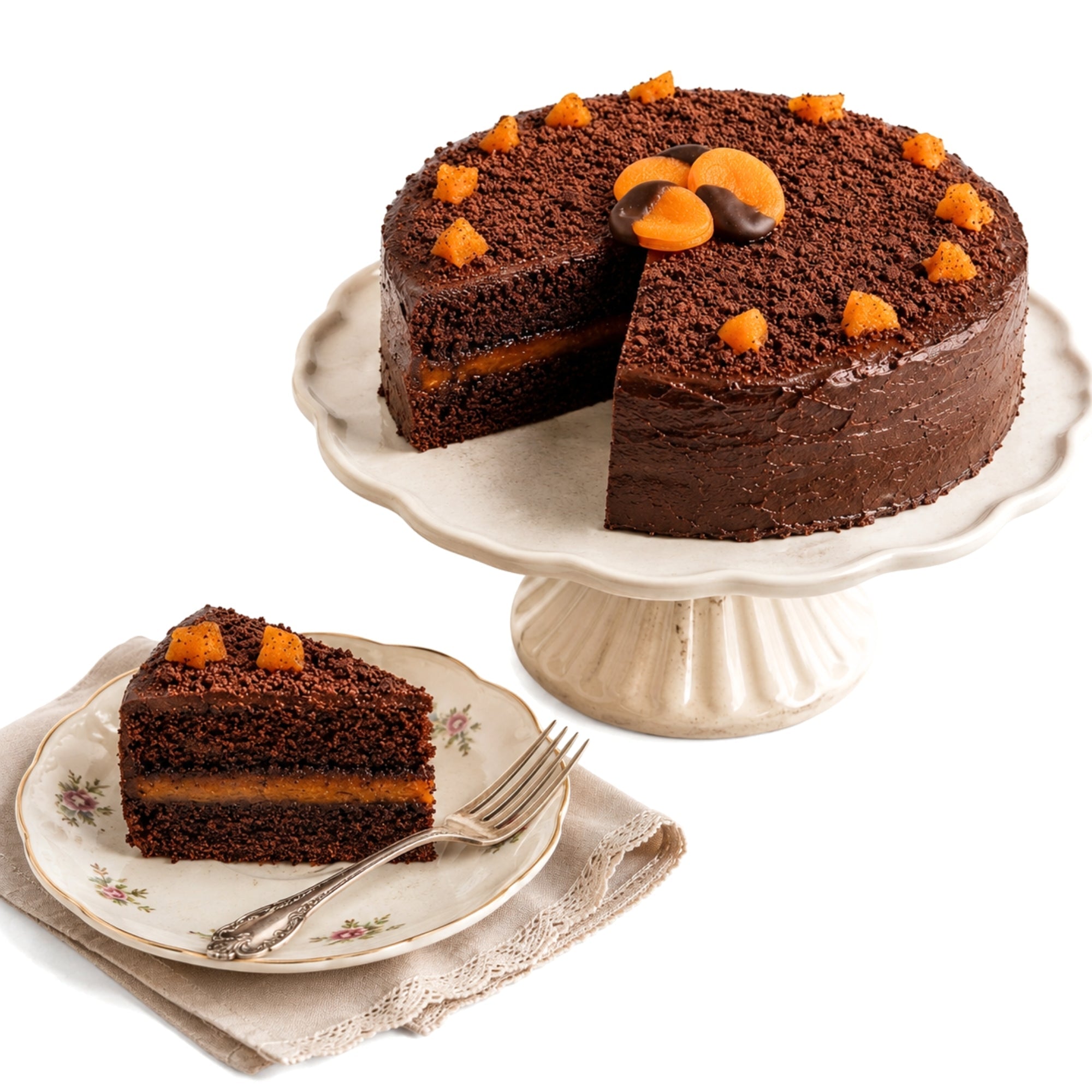 Andy Anand Sugar Free Sachertorte – Classic Austrian Chocolate Apricot Cake 2.8 lb | Keto &amp; Diabetic Friendly | No Sugar Added | No Preservatives | Gourmet Birthday Gift